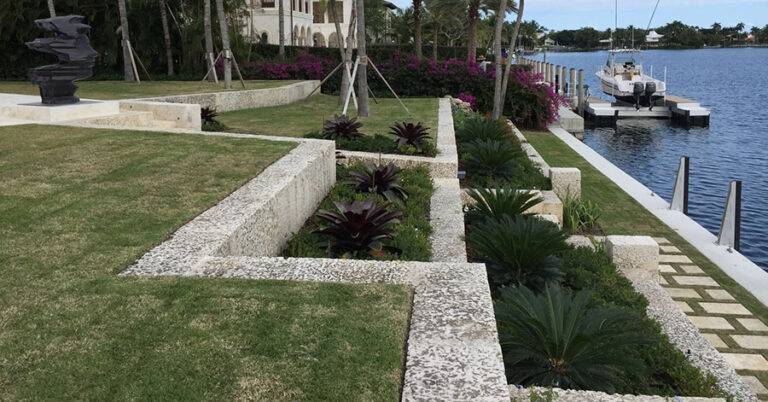 coral stone miami oolite wall flood waters