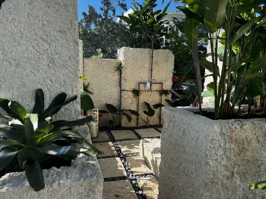Oolite block planters